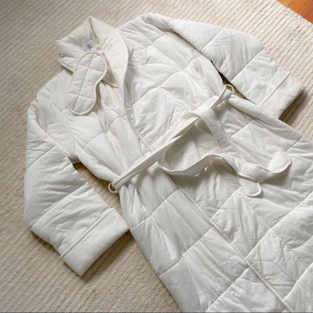 NWT Skin x J. Crew quilted robe - Picture 4 of 16